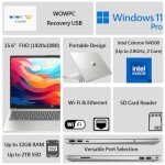 HP New G9 Essential 15" Laptop | Intel Celeron N4500 Processor & UHD Graphics | 16GB RAM | 1TB SSD | 15.6" FHD 1080p Display | Ethernet RJ-45 | SD Card Reader | Windows 11 Pro | Wow Recovery USB