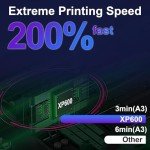 UV Printer Machine with Computer XP600 A3 Multifunction Flatbed Printers with Bottle Holder for Acrylic Metal Golf Bottle Phone Case and More