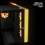 be quiet! Light Base 600 LX White PC Case | Fully Windowed Front and Side Panel | Dual Chamber | ARGB LED Strip | 4 Light Wings LX 120mm PWM Fans | Inverted and Horizontal Layout Customizable | BGW68