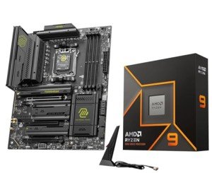 Micro Center AMD Ryzen 9 9900X CPU Processor with MSI MAG X870E Tomahawk WiFi ATX Motherboard (DDR5, PCIe 5.0 x16, M.2 Gen5, Wi-Fi 7, 5G LAN)