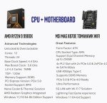 Micro Center AMD Ryzen 9 9900X CPU Processor with MSI MAG X870E Tomahawk WiFi ATX Motherboard (DDR5, PCIe 5.0 x16, M.2 Gen5, Wi-Fi 7, 5G LAN)