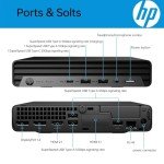 HP Pro 400 G9 Mini PC Desktop Computer, Intel CPU, 16GB DDR5 RAM, 256GB PCIe SSD, Triple 4K Display Support, USB-C, Ultra-Quiet Design, Bluetooth 5.2, WiFi 6, Keyboard and Mouse, Windows 11 Pro