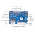 youyeetoo Banana Pi BPI R4 WiFi 7 Router Single Board Computer - Assembled, 4GB RAM, 8GB eMMC, MediaTek MT7988A Chip, 2X 10Gbe SFP Slots, 4X Gbe Ports, Metal Case (Wi-Fi 7 Paket Bulk)