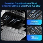 Beelink SER8 Mini PC AMD Ryzen 7 8745HS(Max 4.9GHz), 24GB DDR5 1TB PCIE4.0 SSD Mini Computer, AMD Radeon 780M Graphics 12 core 2600MHz Gaming PC,Triple Display USB4/DP/HDMI, 2.5G LAN Micro PC