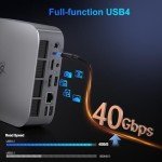 Beelink SER8 Mini PC AMD Ryzen 7 8745HS(Max 4.9GHz), 24GB DDR5 1TB PCIE4.0 SSD Mini Computer, AMD Radeon 780M Graphics 12 core 2600MHz Gaming PC,Triple Display USB4/DP/HDMI, 2.5G LAN Micro PC