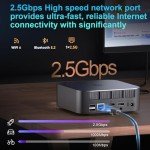 Beelink SER8 Mini PC AMD Ryzen 7 8745HS(Max 4.9GHz), 24GB DDR5 1TB PCIE4.0 SSD Mini Computer, AMD Radeon 780M Graphics 12 core 2600MHz Gaming PC,Triple Display USB4/DP/HDMI, 2.5G LAN Micro PC