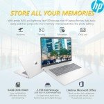 HP 2025 New 17 inch Laptop Computer • 32GB RAM • 1.5TB SSD (1TB PCIe SSD withHP P500 512GB Portable SSD) • AMD Ryzen 5 7430U 6-Cores Processor • Windows 11 Home with Microsoft 365