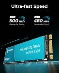 PHIXERO High-Performance M.2 NGFF SSD 500MB/S 1TB– Compact, Fast, and Powerful Storage Solution for Laptops and Desktops