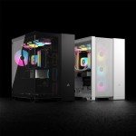 CORSAIR 6500D AIRFLOW Mid-Tower ATX Dual Chamber PC Case – Tempered Glass – Reverse Connection Motherboard Compatible – No Fans Included – White