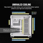 CORSAIR 6500D AIRFLOW Mid-Tower ATX Dual Chamber PC Case – Tempered Glass – Reverse Connection Motherboard Compatible – No Fans Included – White