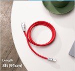 ORDINARY LABS USB-A to USB-C 2.0 Soft Silicone, 4 FT (Perfect for use with Computer Peripherals)
