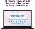 Lenovo IdeaPad 15.6 inch Laptop | 20GB RAM | Bluetooth Earbuds | 1 Year Office 365 | 1.2TB Storage (1TB Cloud Storage + 256GB PCIe SSD) | Intel Celeron Dual Core Processor | Wi-Fi 6 | Windows 11