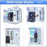 suevery Gaming PC AMD Ryzen5 5600GT 6Cores 3.6GHz UP to 4.60 GHz Processor 16GB DDR4 RAM 1000GB Nvme SSD (CPU Integrate AMD Radeon Vega7 Graphics) Desktop Computer White