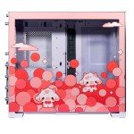 Velztorm Bubble Cow Pink Limited Edition Art Aluminum Tempered Glass O11 Dynamic Mini Snow White Gaming Computer Case, Supports Mini-ITX, Micro-ATX, and ATX Motherboard Sizes, O11D Mini-S