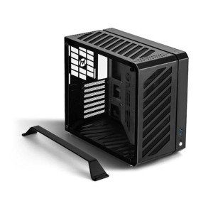 Mechanic Master C34Pro Compact Desktop PC Case with Carry Handle | 360mm AIO Support, ATX/E-ATX (27cm Width), Long GPU Compatibility, Modular Design & Switchable 5-Slot Mode(Elegant Black)