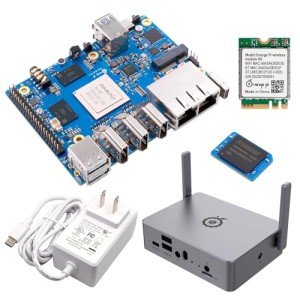 Orange Pi 5 Plus 32GB with 256GB eMMC Rockchip RK3588 8 Core 64 Bit Single Board Computer, 2.4GHz Frequency WiFi Bluetooth Run Orange Pi OS, Android, Debian, Ubuntu (Pi 5 Plus 32G+Case+eMMC+R6+Supply)