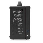 Mechanic Master C34Pro Compact Desktop PC Case with Carry Handle | 360mm AIO Support, ATX/E-ATX (27cm Width), Long GPU Compatibility, Modular Design & Switchable 5-Slot Mode(Elegant Black)