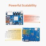 Orange Pi 5 Plus 32GB with 256GB eMMC Rockchip RK3588 8 Core 64 Bit Single Board Computer, 2.4GHz Frequency WiFi Bluetooth Run Orange Pi OS, Android, Debian, Ubuntu (Pi 5 Plus 32G+Case+eMMC+R6+Supply)
