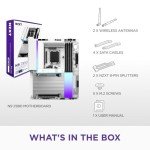 NZXT N9 Z890 - Intel Z890 LGA 1851 ATX Gaming Motherboard for Core Ultra (Series 2) - 20+1+1, DDR5, 5X M.2, PCIe 5.0, Wi-Fi 7, 5GbE, Thunderbolt 4 - RGB, Full-Metal Cover, White PCB