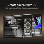 HAVN HS 420 Dual-Chamber Mid Tower PC Case ATX Black | Hybrid Design, 11x 140mm Fan Slots & 3X 420mm Radiator Support, SimpliCable Cable Management, Tempered Glass, PWM Fan Hub