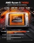 ACEMAGICIAN Mini PC AMD Ryzen 5 7430U, Mini Gaming PC 16GB DDR4 512GB SSD, Mini Computers Micro Desktop PC Support 4K Triple Display/WiFi6/BT5.2/Gaming/Office/Home
