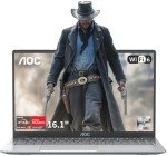 AOC 2025 Laptop with AMD Ryzen 7 5700U Processor(8C/16T, Up to 4.3GHz), 16.1 inch FHD Display Laptop 16GB RAM 512GB NVMe SSD Laptop Computer, USB3.2, Type-C, WiFi 6, 53Wh Battery, Backlit KB
