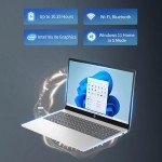 HP 15.6 inch Laptop, Intel i5 Processor Up to 4.4 GHz, 32GB RAM, 1TB SSD, HD Touch Screen, Intel Iris Xe Graphics, Windows 11 Home, Webcam, Wi-Fi, Bluetooth, Natural Silver, Alpacatec Accessories