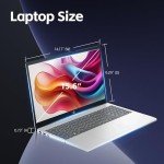HP 15.6 inch Laptop, Intel i5 Processor Up to 4.4 GHz, 32GB RAM, 1TB SSD, HD Touch Screen, Intel Iris Xe Graphics, Windows 11 Home, Webcam, Wi-Fi, Bluetooth, Natural Silver, Alpacatec Accessories