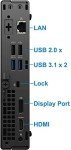 Dell OptiPlex 3080 Micro Desktop Computer - 10TH Gen Intel Core i5-10600 Upto 4.8GHz - 16GB RAM, 512GB M.2 NVME SSD, AC Wi-Fi, Bluetooth, DisplayPort, HDMI - Windows 10 Pro (Renewed)