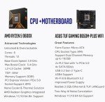 AMD Ryzen 5 9600X Processor and ASUS TUF Motherboard Bundle