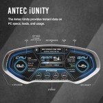 Antec Flux Pro White, 6 x PWM Fans Included, High-Airflow Front Panel with Birch Wood, iShift PSU 90° Mount, USB3.0 x 2, Type-C, 420mm Radiator Support, Temp. Display, Full-Tower E-ATX PC Case