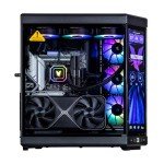 Velztorm LCD Black Praetix Custom Built Gaming Desktop PC (Intel i9-14900K, RTX 5080, 64GB DDR5, 2TB PCIe SSD + 6TB HDD, Y70 Touch Infinite Case, RGB Fans, 360mm AIO, 1000W PSU, WiFi 6E, Win 11 Pro)