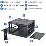 AEONS 6U Professional Wall Mount Network Server Cabinet Enclosure 19-Inch Server Network Rack Black