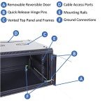 AEONS 6U Professional Wall Mount Network Server Cabinet Enclosure 19-Inch Server Network Rack Black