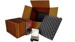 Tek Source Solutions 3.5" Hard Disk Drive Shipping Boxes Kit, Slotted Moving Box w/ Foam Shock Shipping Protector, Organizing Storage Box, Pack of 2