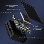 HISTTON Fanless Industrial PC, Mini Computer Core i7-10810U, DDR4 16GB RAM 512GB M.2 SSD, Micro PC with 2 RS232/485 COM, Dual HD+DP 4K Triple Display, 2 LAN, GPIO, WiFi, BT4.2, Mini PC Windows 11 Pro