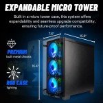 Stratos Micro Business Desktop - Intel 12 Core i7-12700K Processor, 64GB DDR5 RAM, 2TB Gen4 NVMe SSD, WiFi, Intel UHD 770 Graphics, Windows 11 Pro - RGB Professional Computer