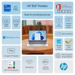 HP 2025 Flagship 15.6" FHD Touchscreen Laptop, 10-Core Intel i7 Processor, 16GB RAM, 1TB Storage (500GB SSD + 500GB Ext), Iris Xe Graphic WiFi, HubxcelAccessory, Win 11 Pro w/Lifetime Microsoft Office