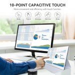 Jhcztrk OLED Touchscreen Portable Monitor 10.5 inch 2.5K UHD 2560X1600 Metal Bezel 100% DCI-P3, Mini USB-C HDMI Slim External Monitor for Laptop PC Mobile Mac Xbox PS4/PS5 Switch with Protective Case