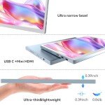Jhcztrk OLED Touchscreen Portable Monitor 10.5 inch 2.5K UHD 2560X1600 Metal Bezel 100% DCI-P3, Mini USB-C HDMI Slim External Monitor for Laptop PC Mobile Mac Xbox PS4/PS5 Switch with Protective Case