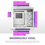 NZXT H9 Elite Dual-Chamber ATX Mid-Tower PC Gaming Case – Includes 3 x 120mm F120 RGB Duo Fans with Controller– Glass Front, Top & Side Panels 360mm Radiator Support Cable Management White