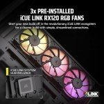 CORSAIR iCUE Link 3500X RGB Mid-Tower ATX PC Case – Panoramic Tempered Glass – Reverse Connection Motherboard Compatible – 3X CORSAIR iCUE Link RX120 RGB Fans Included – Black