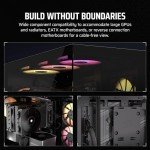 CORSAIR iCUE Link 3500X RGB Mid-Tower ATX PC Case – Panoramic Tempered Glass – Reverse Connection Motherboard Compatible – 3X CORSAIR iCUE Link RX120 RGB Fans Included – Black