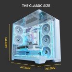 Lian Li O11Vision Compact White-Steel-Tempered Glass ATX Mid Tower Computer Case-Back Connect Support-O11VPW