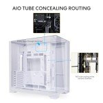 Lian Li O11Vision Compact White-Steel-Tempered Glass ATX Mid Tower Computer Case-Back Connect Support-O11VPW