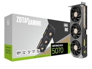 ZOTAC Gaming GeForce RTX 5070 Solid OC DLSS 4 12GB GDDR7 192-bit 28 Gbps PCIE 5.0 Gaming Graphics Card, IceStorm 2.0 Cooling, Spectra RGB Lighting, ZT-B50700J-10P