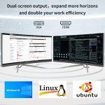 Kinupute Industrial Mini PC, Desktop Fanless Computer Core i7-5500U 2.4-3.0GHz, Windows 10 Pro, 16G RAM, 512G SSD, Dual LAN, 6xCOM RS232, 4xUSB 3.0, HDMI/VGA Ports, Auto Power On, Full Metal Case