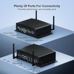 WEIDIAN Mini PC Fanless Industrial Win 11 Pro PC Core i7 10810U 16GB RAM 512GB SSD Mini Desktop Computer GPIO, 4K 2HD+DP, 2LAN, 2COM RS232/422/485, 6USB WiFi&BT RAID Wake On LAN Auto Power On