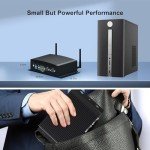 WEIDIAN Mini PC Fanless Industrial Win 11 Pro PC Core i7 10810U 16GB RAM 512GB SSD Mini Desktop Computer GPIO, 4K 2HD+DP, 2LAN, 2COM RS232/422/485, 6USB WiFi&BT RAID Wake On LAN Auto Power On