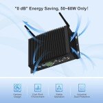 WEIDIAN Mini PC Fanless Industrial Win 11 Pro PC Core i7 10810U 16GB RAM 512GB SSD Mini Desktop Computer GPIO, 4K 2HD+DP, 2LAN, 2COM RS232/422/485, 6USB WiFi&BT RAID Wake On LAN Auto Power On